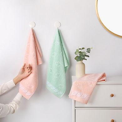 Leaves Pattern Bathroom Hand Towels, Soft Absorbent Decorative Hand Towel 4 Pack