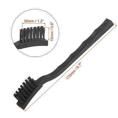 4 Pcs Anti Static ESD Brush Portable Plastic Handle Nylon Lab Cleaning Brushes, 15x30mm Bristles