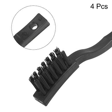 4 Pcs Anti Static ESD Brush Portable Plastic Handle Nylon Lab Cleaning Brushes, 15x30mm Bristles