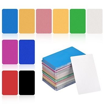 300 pc Metal Business Cards Blank Multicolor Aluminum Laser Engraving Materials 1/64"