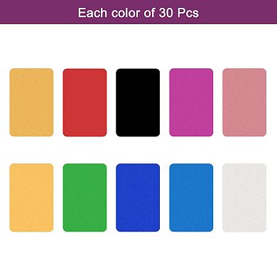 300Pcs Metal Business Cards Blank Multicolor Aluminum Laser Engraving Materials 1/64"