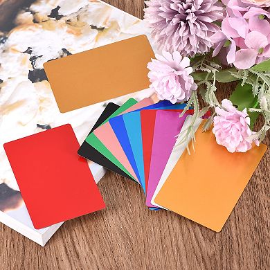 300Pcs Metal Business Cards Blank Multicolor Aluminum Laser Engraving Materials 1/64"