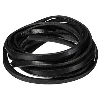 3.3 Yards 5mm Flat Leather Cord, Leather Lacing Strips for DIY Crafts