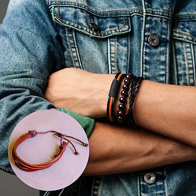 3.3 Yards 5mm Flat Leather Cord, Leather Lacing Strips for DIY Crafts