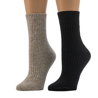 Women's Cuddl Duds Plushfill* 2 pk Demi Crew Socks