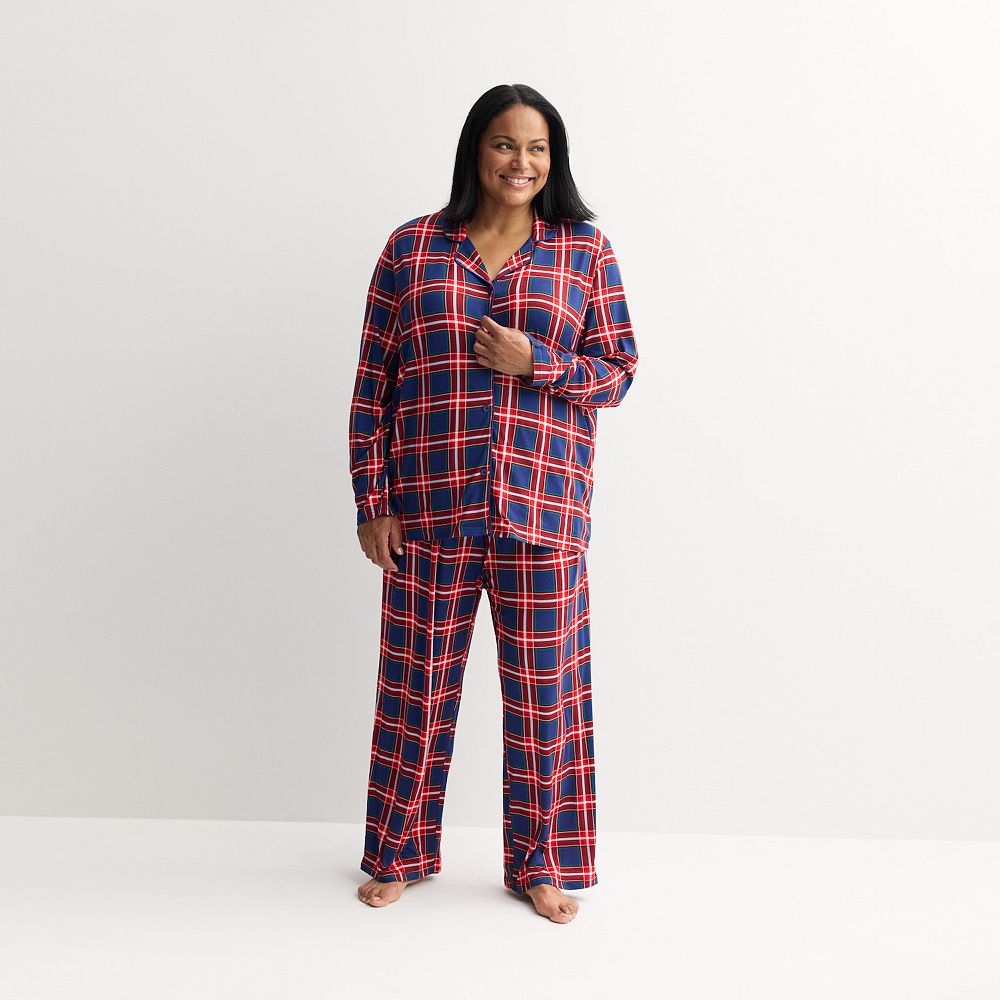 Plus Size Jammies For Your Families® Tolli Tartan Plaid Pajama Top ...