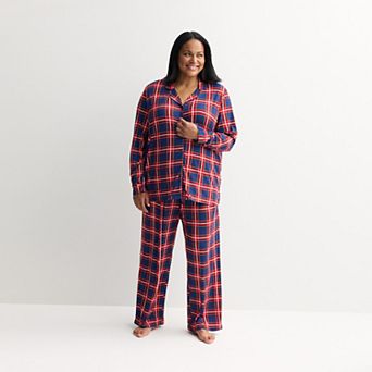Plus Size Jammies For Your Families® Tolli Tartan Plaid Pajama Top & Pajama Bottoms Set