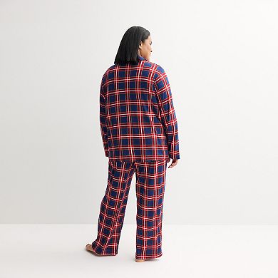 Plus Size Jammies For Your Families® Tolli Tartan Plaid Pajama Top & Pajama Bottoms Set