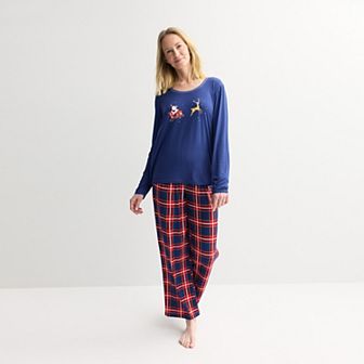 Petite Jammies For Your Families® Tolli Tartan Plaid Pajama Top & Pajama Bottoms Set