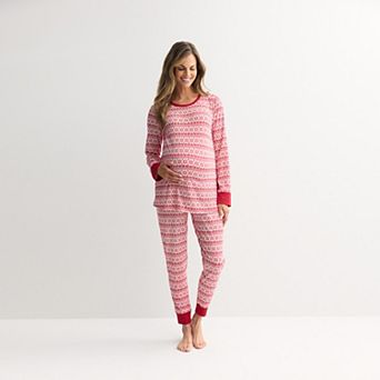 Maternity Jammies For Your Families® Joy Fairisle Pajama Top & Pajama Bottoms Set