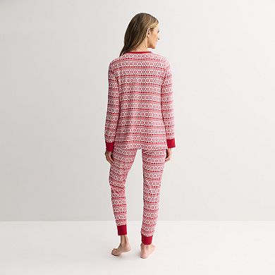 Maternity Jammies For Your Families® Joy Fairisle Pajama Top & Pajama Bottoms Set