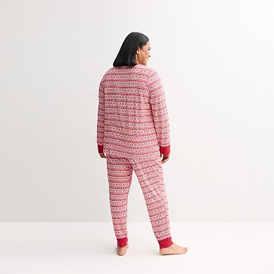 Plus Size Jammies For Your Families® Joy Fairisle Pajama Top & Pajama Bottoms Set