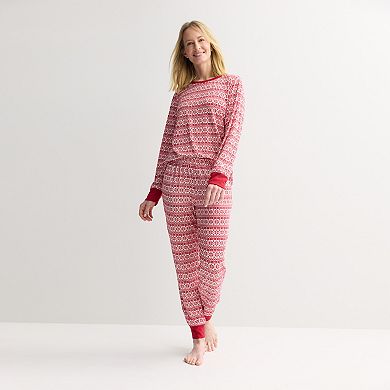 Petite Jammies For Your Families® Joy Fairisle Pajama Top & Pajama Bottoms Set