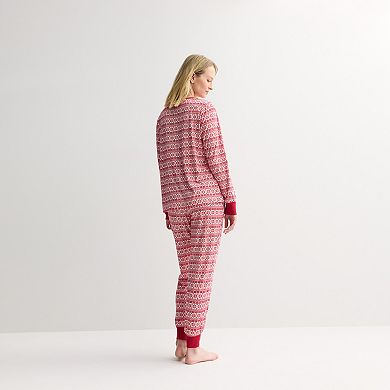 Women's Jammies For Your Families® Joy Fairisle Pajama Top & Pajama Bottoms Set