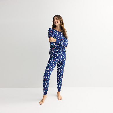 Women's Jammies For Your Families® Holiday Jumble Pajama Top & Pajama Bottoms Set