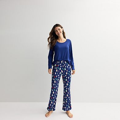 Women's Jammies For Your Families® Holiday Jumble Pajama Top & Pajama Bottoms Set