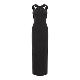 Women's Halter Neck Sleeveless Dress Split Hem Cocktail Party Bodycon Maxi Dresses