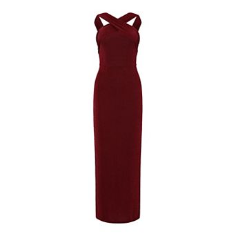 Women's Halter Neck Sleeveless Dress Split Hem Cocktail Party Bodycon Maxi Dresses