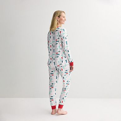 Women's Jammies For Your Families® Christmas Tree Farm Pajama Top & Pajama Bottoms Set