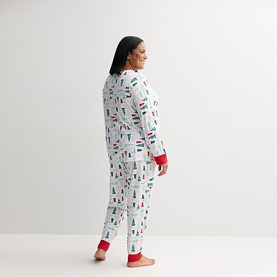 Plus Size Jammies For Your Families® Christmas Tree Farm Pajama Top ...