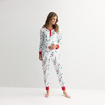 Maternity Jammies For Your Families® Christmas Tree Farm Pajama Top & Pajama Bottoms Set