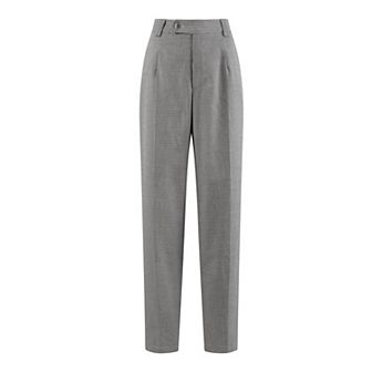 Women's Houndstooth Pant Vintage Work Plaid Long Trousers
