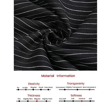 Women's Office Dressy Blazer Casual Double Breasted Striped Suit Jacket