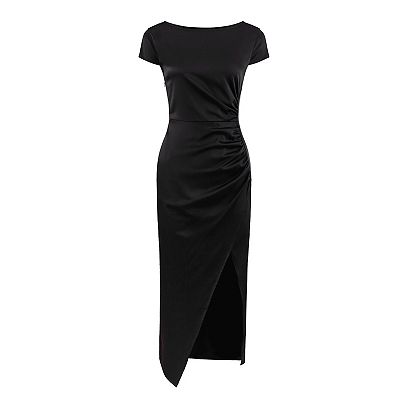 amazon black satin dress Just Quella black satin slip dress Amazon