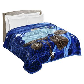 Nestl Heavy & Warm Korean Style Reversible Printed Raschel Mink Blanket