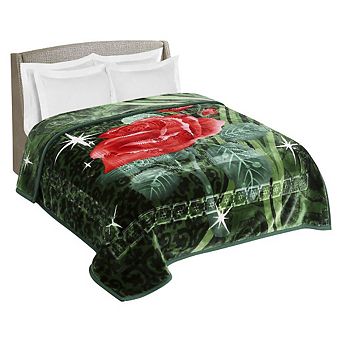 Nestl Heavy & Warm Korean Style Reversible Printed Raschel Mink Blanket