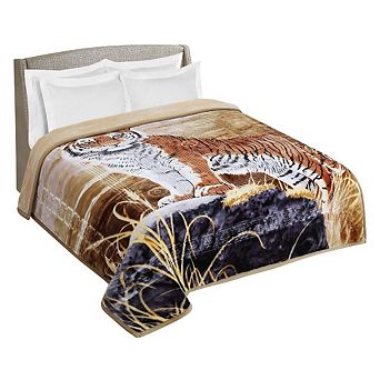 Nestl Heavy & Warm Korean Style Reversible Printed Raschel Mink Blanket