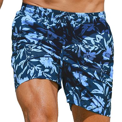 Men's Cupshe 9" Dark Vibes Floral Swim Trunks
