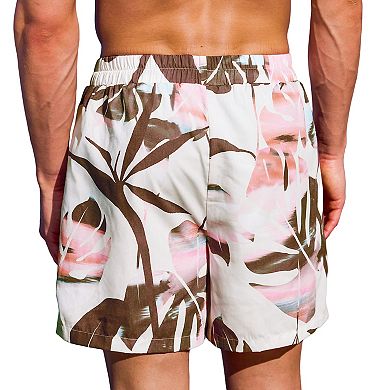 Men's Cupshe 9" Sunset Palms Tropical Swim Trunks