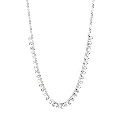 Primavera Sterling Silver Cubic Zirconia Necklace