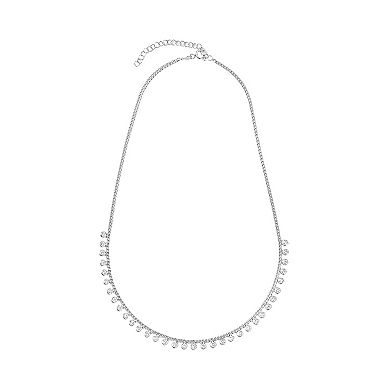 Primavera Sterling Silver Cubic Zirconia Necklace