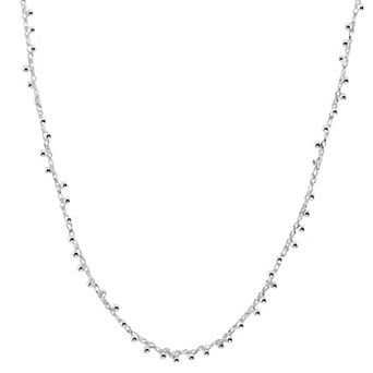Primavera Sterling Silver Ball Stud Necklace