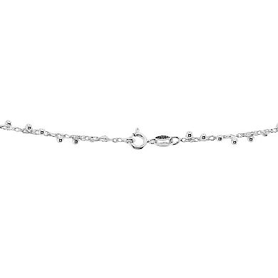 Primavera Sterling Silver Ball Stud Necklace