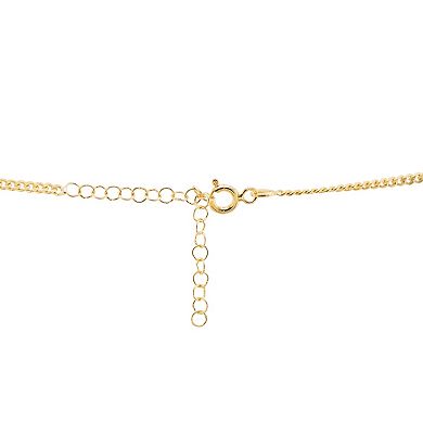 Primavera Gold Over Silver Cubic Zirconia Necklace