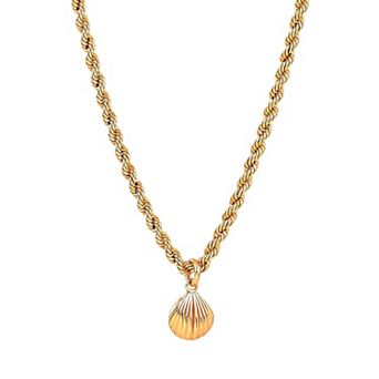 Primavera Sterling Silver Seashell Pendant Necklace