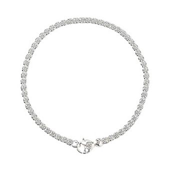 Primavera Sterling Silver Cubic Zirconia Tennis Bracelet