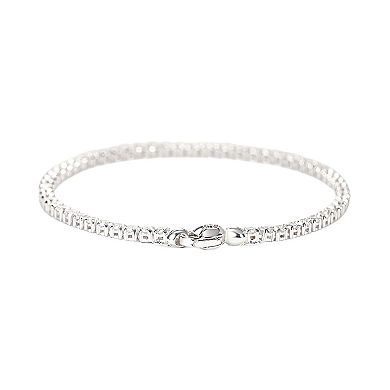 Primavera Sterling Silver Cubic Zirconia Tennis Bracelet