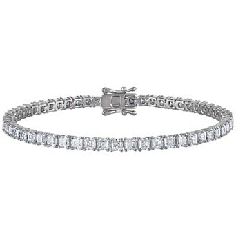 White Lotus 16.8 Carat Lab Grown Gemstone Tennis Bracelet