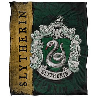 Harry Potter Slytherin House Crest Fleece Touch Blanket