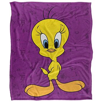 Looney Tunes Tweety Bird Purple Fleece Blanket
