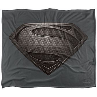 DC Comics Superman Black & Grey Fleece Blanket