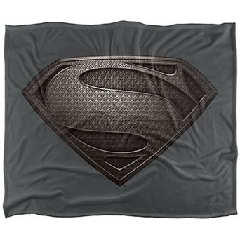 DC Comics Superman Black & Grey Fleece Blanket