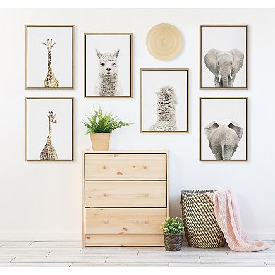 Sylvie Alpaca Front and Alpaca Back Framed Canvas Art Set by Amy Peterson Art Studio