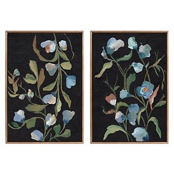 Sylvie Foliage I and Foliage III Framed Canvas Art Set by Nikita Jariwala