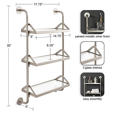 Marit Three-Tier Wall Shelf 18x6x30