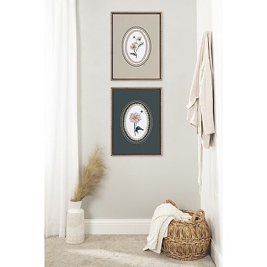 Sylvie Beaded Cosmo in Oval Framed Canvas Art Set by Valerie McKeehan of Lily and Val